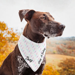 Sprinkles Birthday Personalized Name Pet Bandana