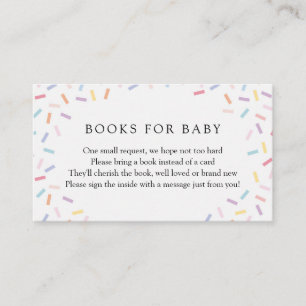 Sprinkles Books for Baby Request Enclosure Card