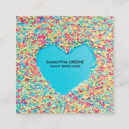 Sprinkles Business Card Colorful Sprinkle Heart Zazzle