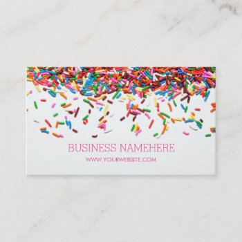Sprinkles Business Cards by CarriesCamera at Zazzle