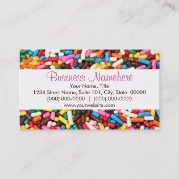 Sprinkles Business Cards by CarriesCamera at Zazzle
