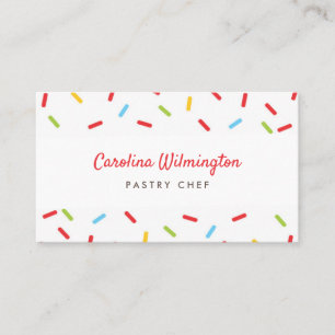 Sprinkles Colorful Bakery Desserts Catering Pastry Business Card