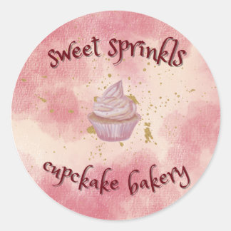 Sprinkles Colorful Bakery Desserts Catering Pastry Classic Round Sticker