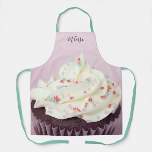 Sprinkles Cupcake Pink Personalized Apron