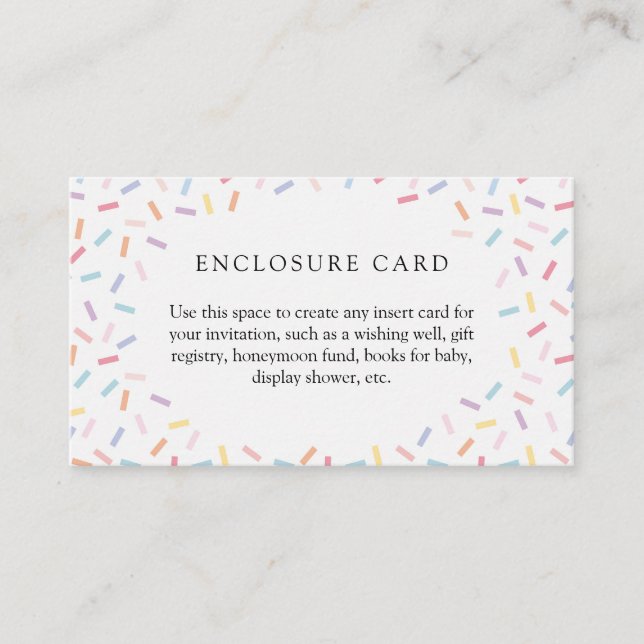Sprinkles Custom Enclosure Card (Front)