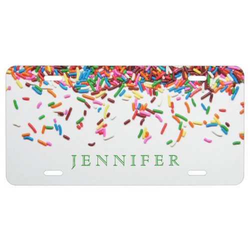 Sprinkles Custom License Plate