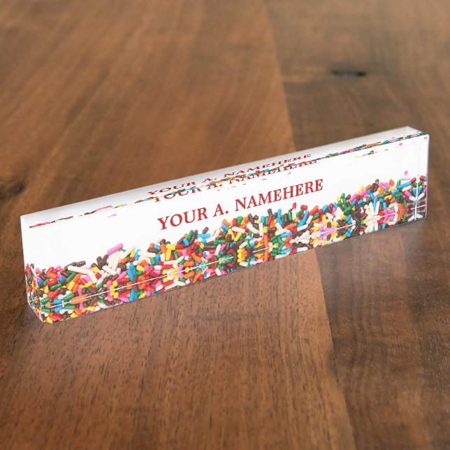 Sprinkles Desk Nameplate (Side)