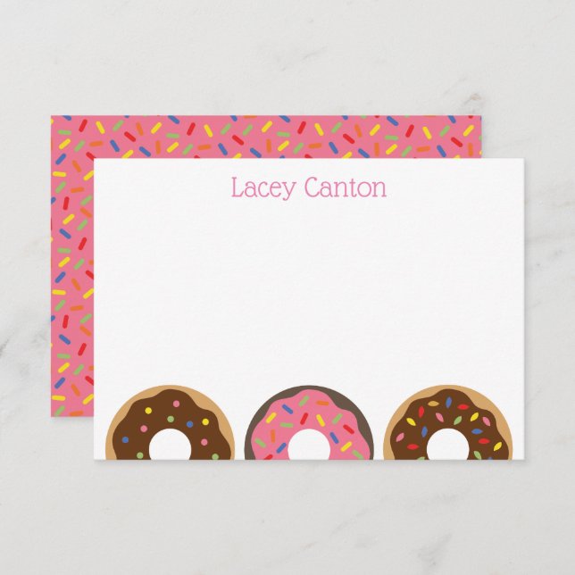 Sprinkles Donuts Personalized Note Cards (Front/Back)