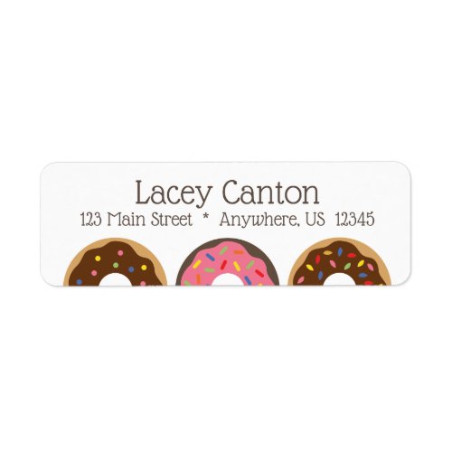 Sprinkles Donuts Return Address Labels