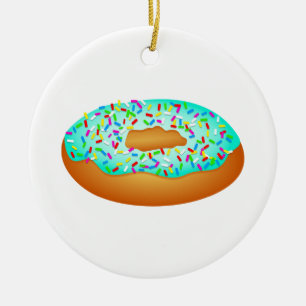 Sprinkles Doughnut Ceramic Ornament