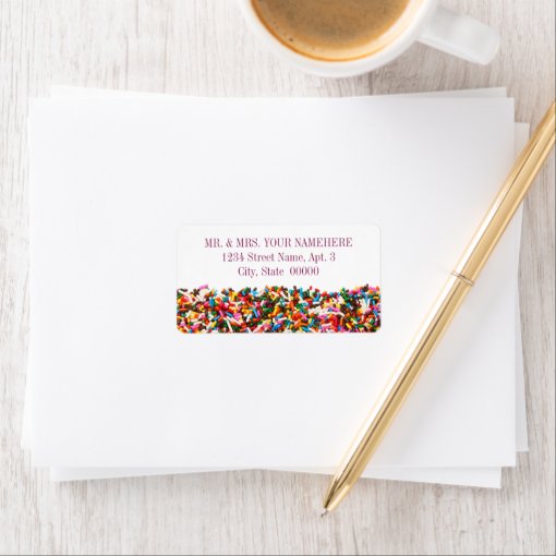 SprinklesFilled Address Labels Zazzle