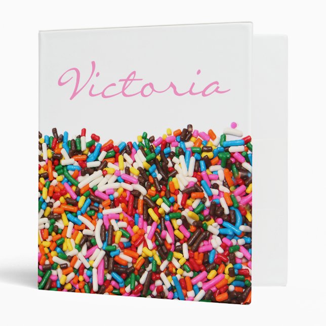 Sprinkles-Filled Name Binder (Front/Inside)