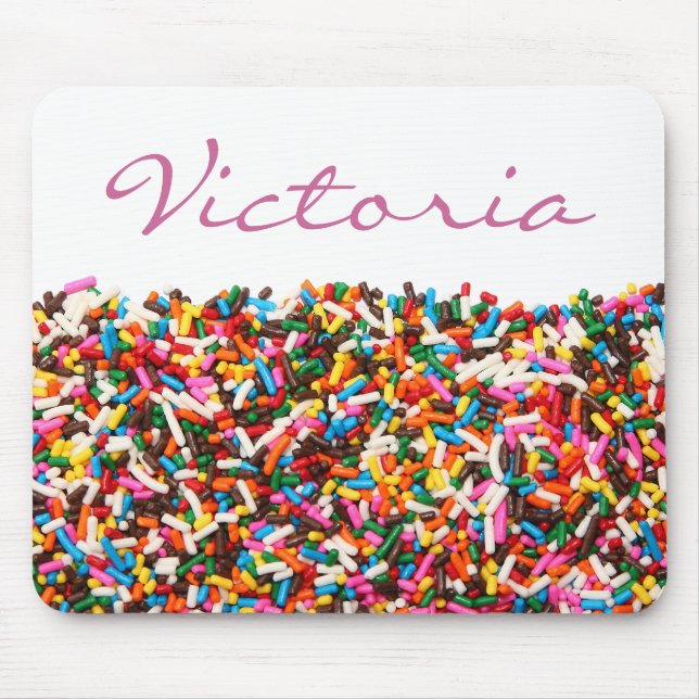 Sprinkles-Filled Name Mousepad (Front)