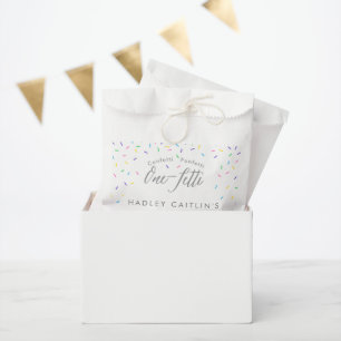 Sprinkles First Birthday Invitation, Cute confetti Favor Bag