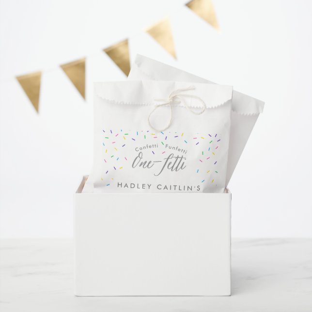 Sprinkles First Birthday Invitation, Cute confetti Favor Bag (Party)