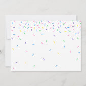 Sprinkles First Birthday Invitation, Cute confetti Invitation (Back)