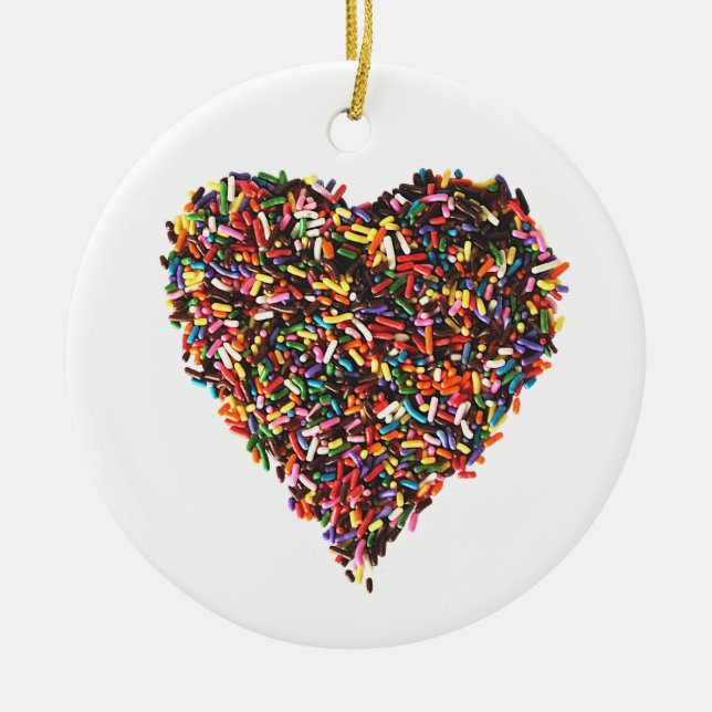 Sprinkles Heart Ornament (Front)