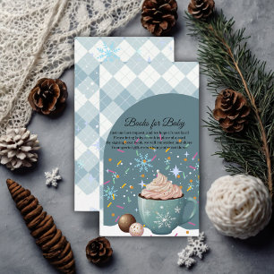 Sprinkles Hot Cocoa Winter Snowflakes Baby Shower Enclosure Card