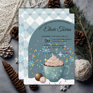 Sprinkles Hot Cocoa Winter Snowflakes Baby Shower Invitation