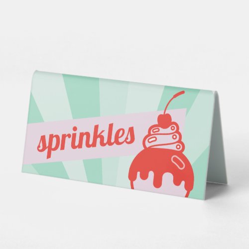 Sprinkles Ice Cream Bar Buffet Sign