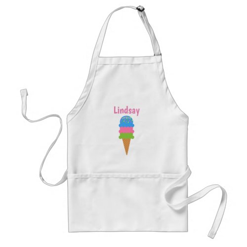 Sprinkles Ice Cream Cone Personalized Apron