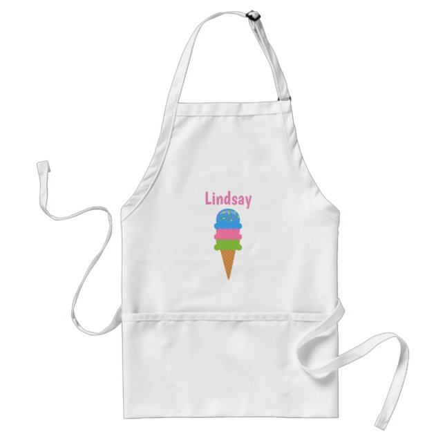 Sprinkles Ice Cream Cone Personalized Apron (Front)