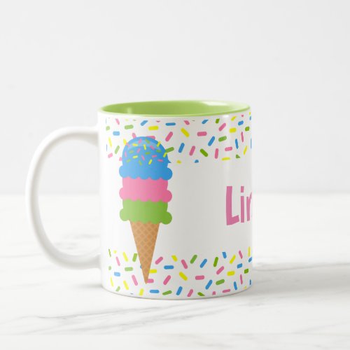 Sprinkles Ice Cream Cone Personalized Mug