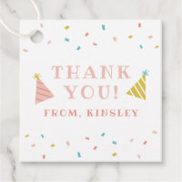 Sprinkles kids birthday party favor tag