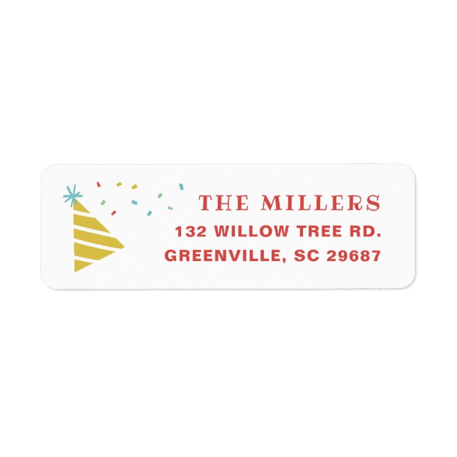 Sprinkles kids Birthday party return address Label (Front)