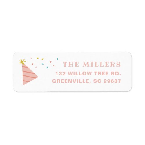 Sprinkles kids Birthday party return address label