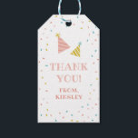 Sprinkles kids birthday party thank you favor tag<br><div class="desc">A fun,  modern kids birthday party thank you favor tag featuring rainbow sprinkles and striped party hats.</div>
