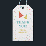 Sprinkles kids birthday party thank you favor tag<br><div class="desc">A fun,  modern kids birthday party thank you favor tag featuring rainbow sprinkles and striped party hats.</div>