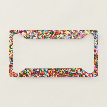 Sprinkles License Plate Frame by CarriesCamera at Zazzle