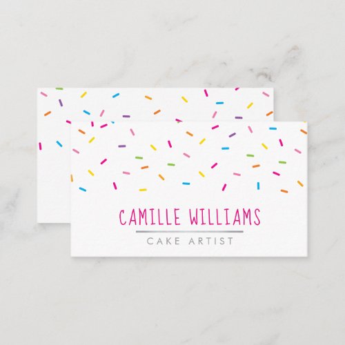 SPRINKLES modern cute patterned colorful fun party Business Card