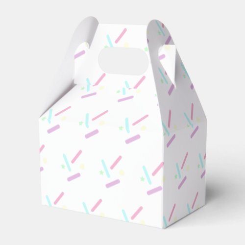 Sprinkles Pastel Stars Colorful Rainbow Favor Boxes
