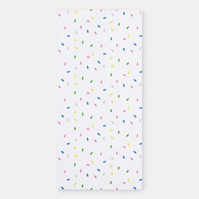 Sprinkles Pattern Sweet Magnetic Notepad (Front)