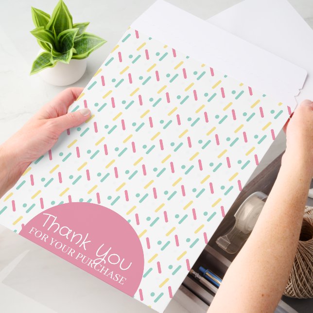 Sprinkles Pattern Thank You Business Envelope Mailers (Desk)