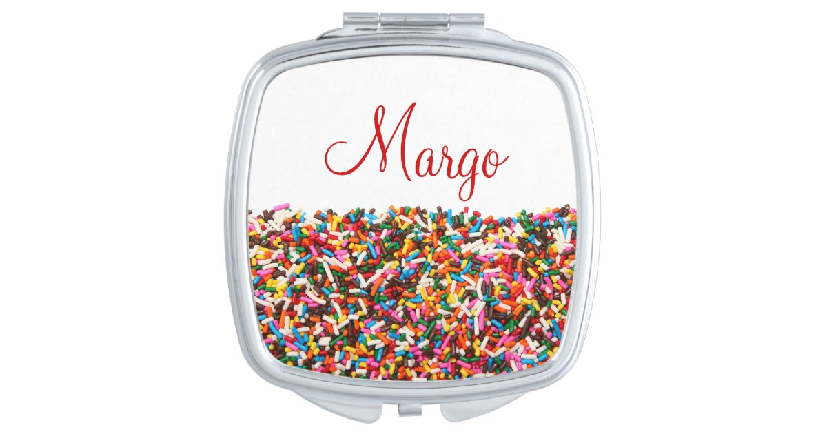 Sprinkles Personalized Compact Mirror | Zazzle