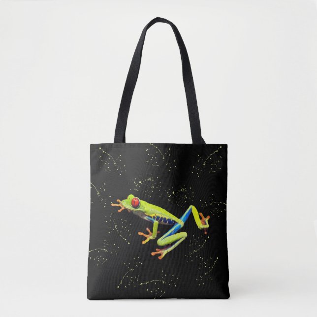Sprinkles Red Eyed Painted Tree Frog  Tote Bag (Front)