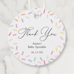 Sprinkles Thank You Favor Tags