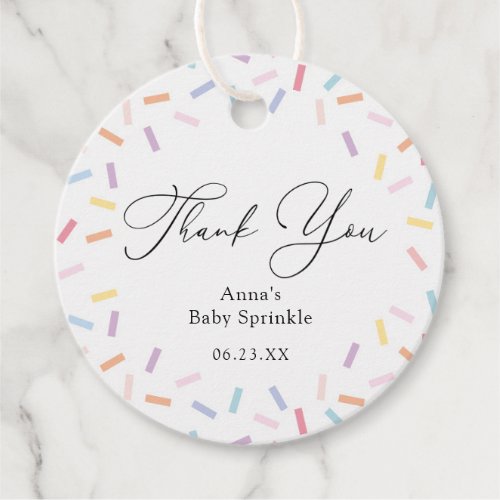 Sprinkles Thank You Favor Tags