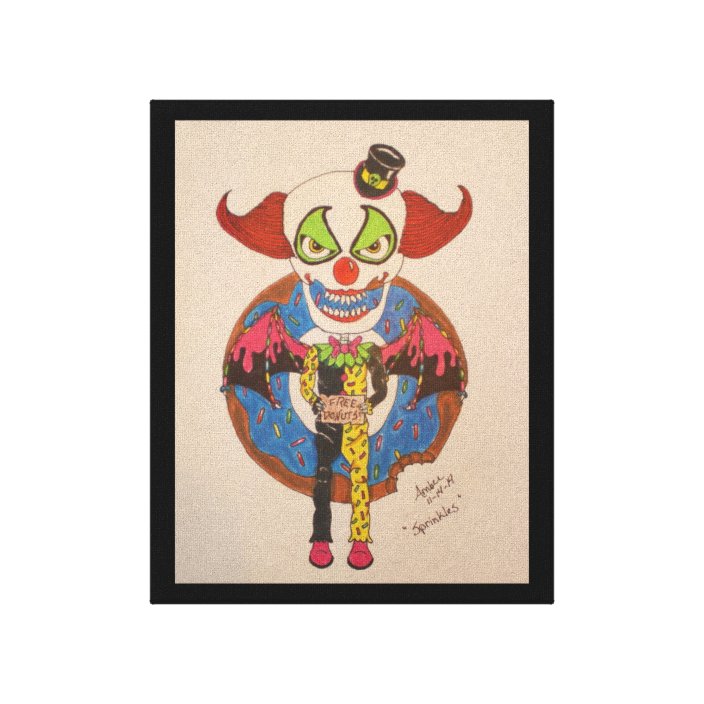 Sprinkles The Clown Canvas Print | Zazzle.com