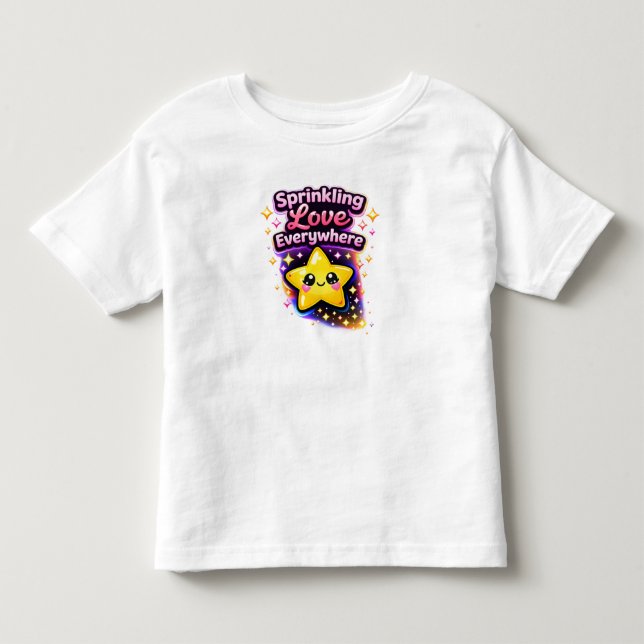 Sprinkling Love Everywhere 3– Cute Toddler Gir T-shirt (Front)