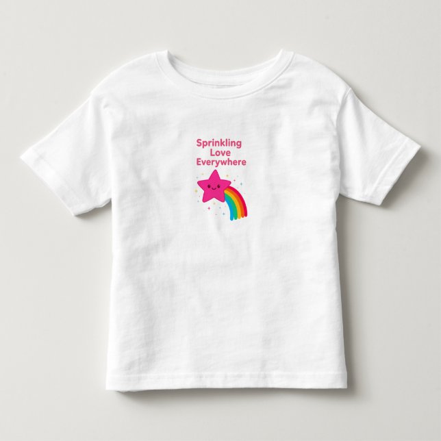 Sprinkling Love Everywhere Star – Cute Toddler Gir T-shirt (Front)