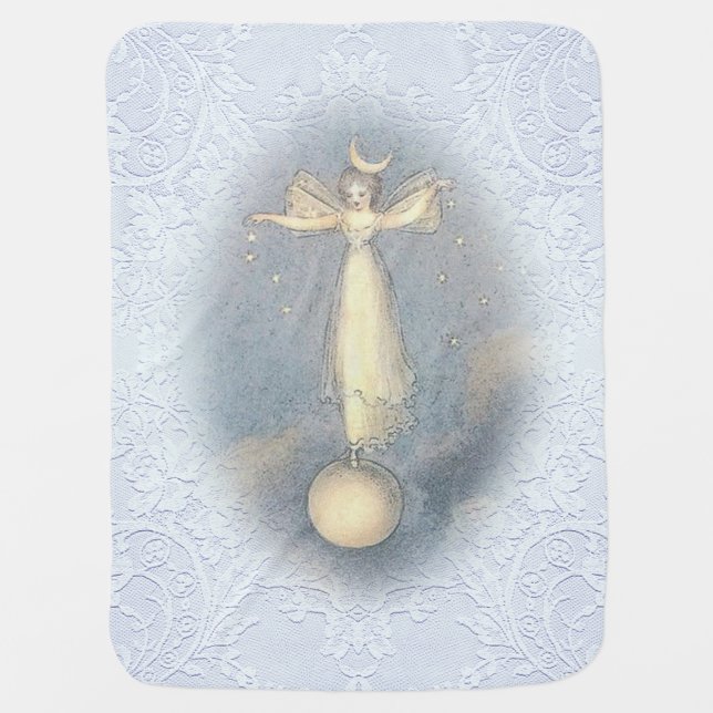 Sprinkling Stars Baby Blanket- Boy Swaddle Blanket (Front)