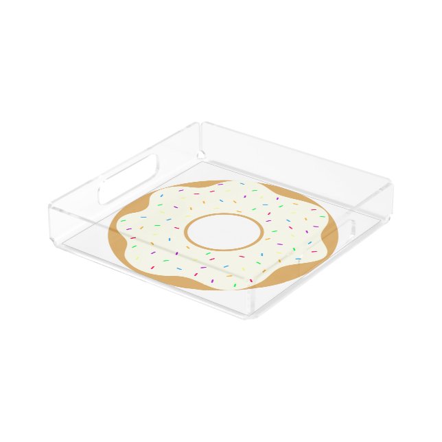 Sprinkly Donut Acrylic Tray (Angled)