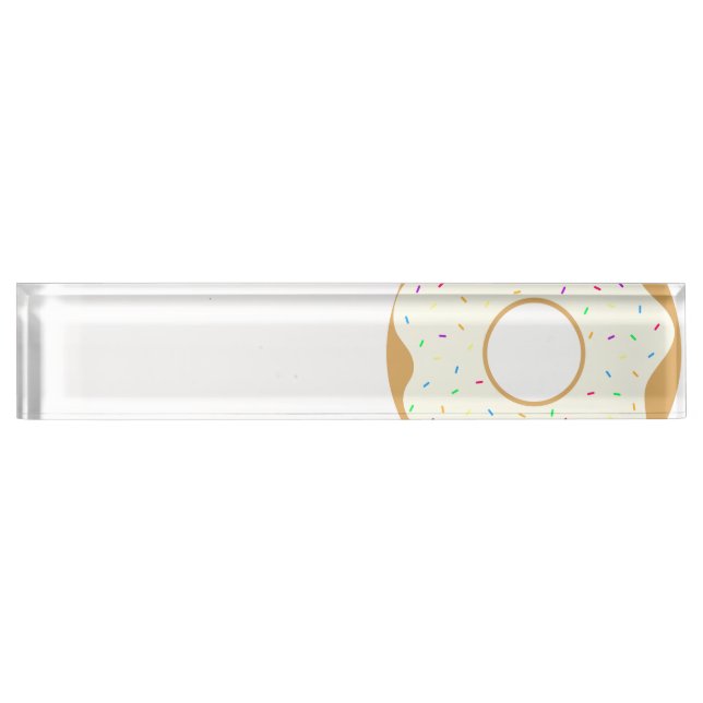 Sprinkly Donut Desk Name Plate (Front)