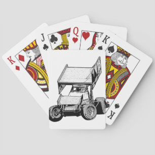 Sprint Car 1 Poker Cards