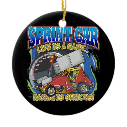 Sprint Car Life Ceramic Ornament