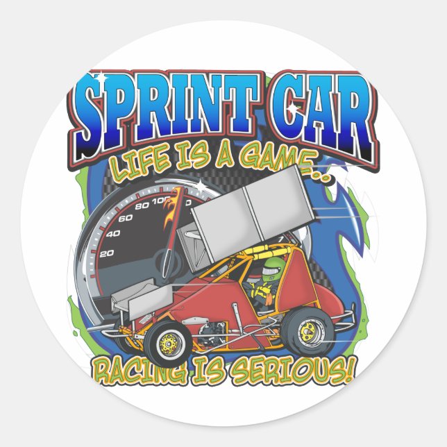 Sprint Car Life Classic Round Sticker (Front)